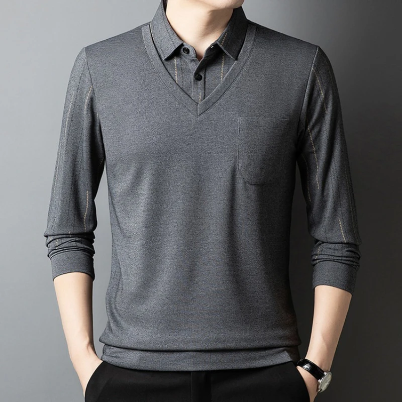 2025 Dua Kemeja Lengan Panjang Hangat dan Trendi untuk Liburan Musim Gugur dan Musim Dingin Pria