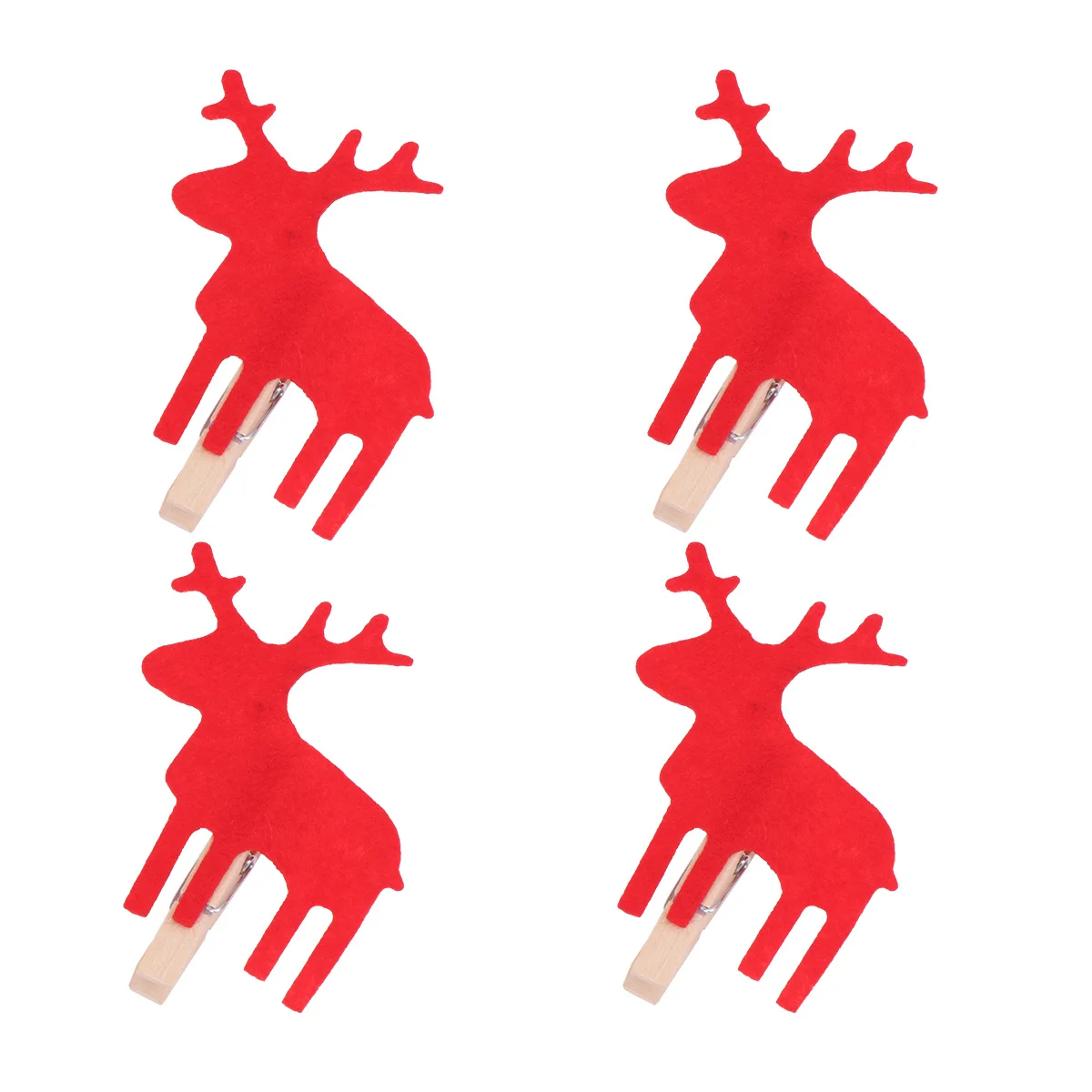 

30Pcs Christmas Elk Photo Clips Mini Paper Holder DIY Photo Wall Decor Clips for Crafts Cards Gift Banner Decoration
