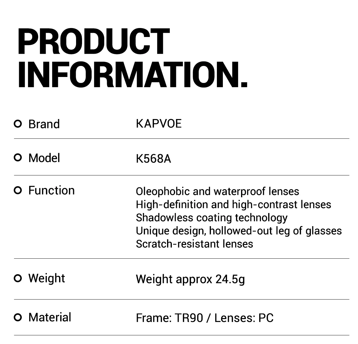 Kapvoe Neue Wander-Sonnenbrille Camping Mode-Sonnenbrille für Männer Photochrome Fahrradbrille MTB-Bike-Brille Angelbrille Sportbrille – Detail 22