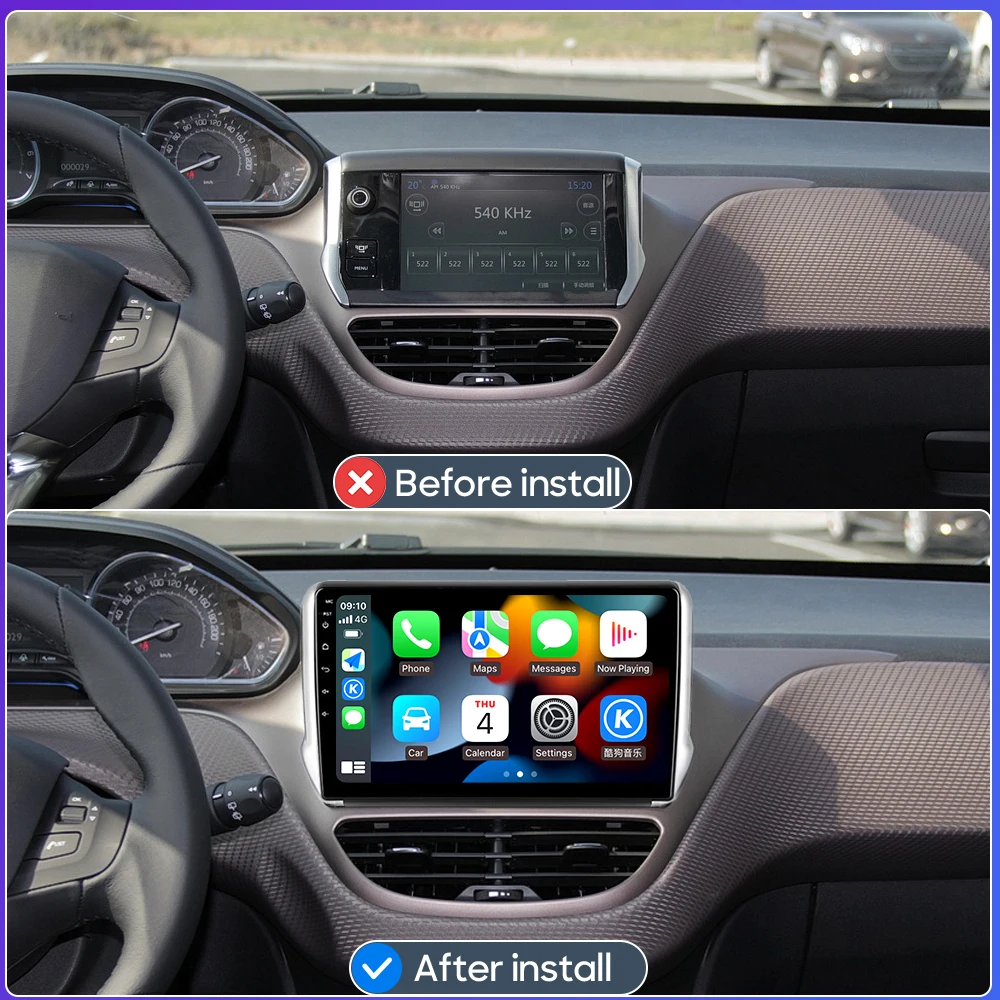 For Peugeot 2008 208 Multimedia System 2012 - 2018 MT Auto Head Unit Car Multimedia Radio Player Video Audio Screen GPS 2din DSP