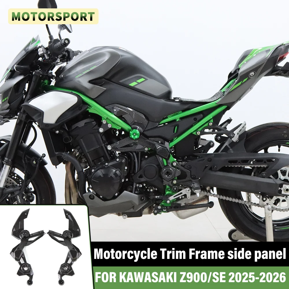 

FOR KAWASAKI Z900 Z 900 Z900SE 2025-2026 Motorcycle Engine Front Side Trim Frame Body Cover Frame Side Cover Panel Fairing Guard