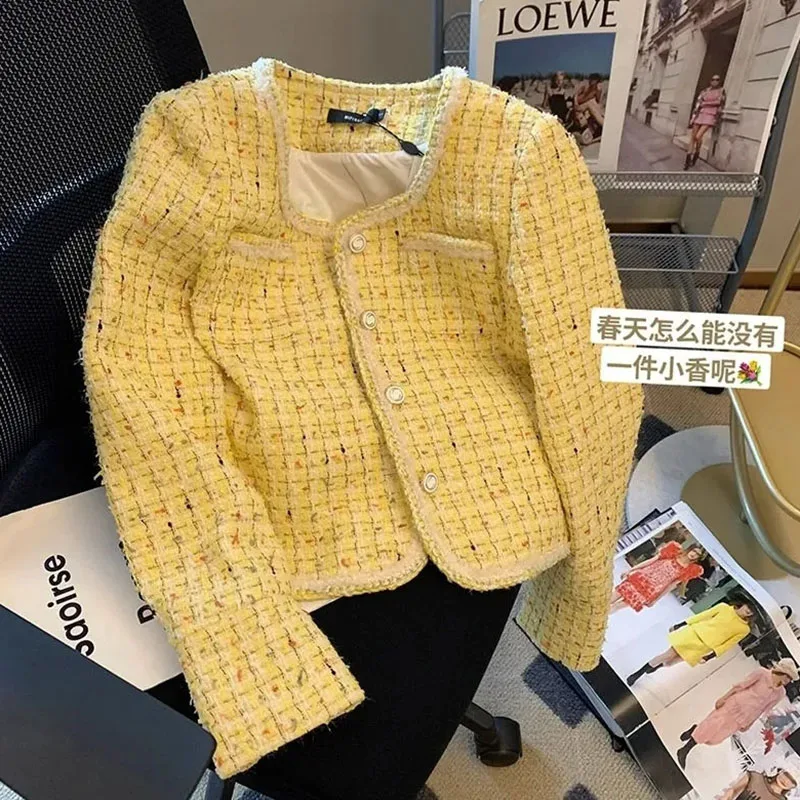 سترة نسائية معطف 2025 ربيع الخريف النسخة الكورية المتقدمة سيدة ملابس خارجية مزاجه فضفاضة أنيقة السيدات سترات قصيرة #5