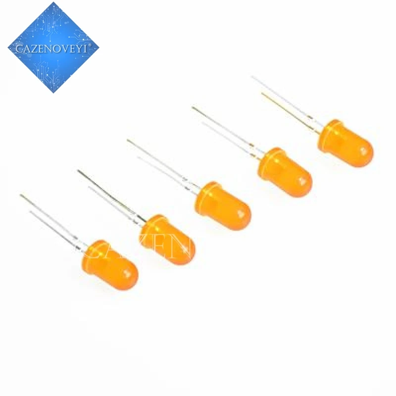 

100 шт./лот, желтые светодиоды 3 мм, светящиеся в желтом цвете