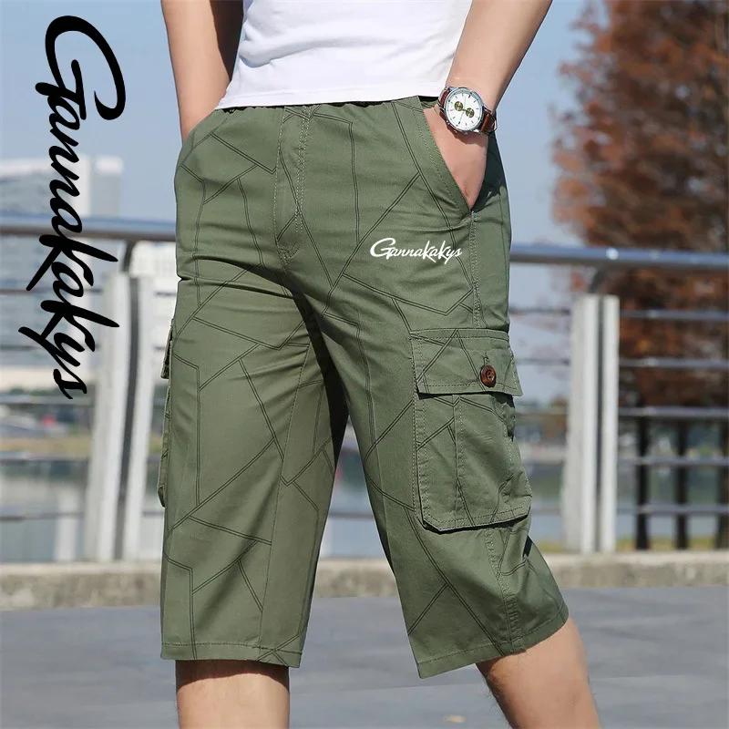 Pantalones deportivos de pesca para hombre, Shorts transpirables con múltiples bolsillos para el trabajo y la playa, para correr y viajar, verano, 2024