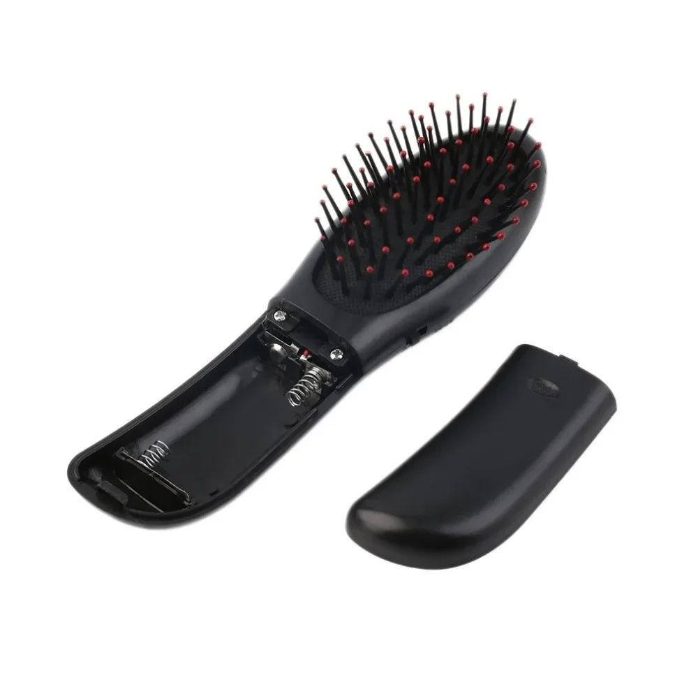 Battery Electric Vibrating Hair Brush Comb Massager for Black Hair Scalp - Improve Blood Circulation