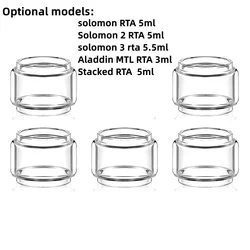 Tubo de vidrio de burbujas de 5 piezas para Kaees Solomon RTA 5ml Solomon 2 Solomon 3 5,5 ml Aladdín MTL 3ml apilado 5ml