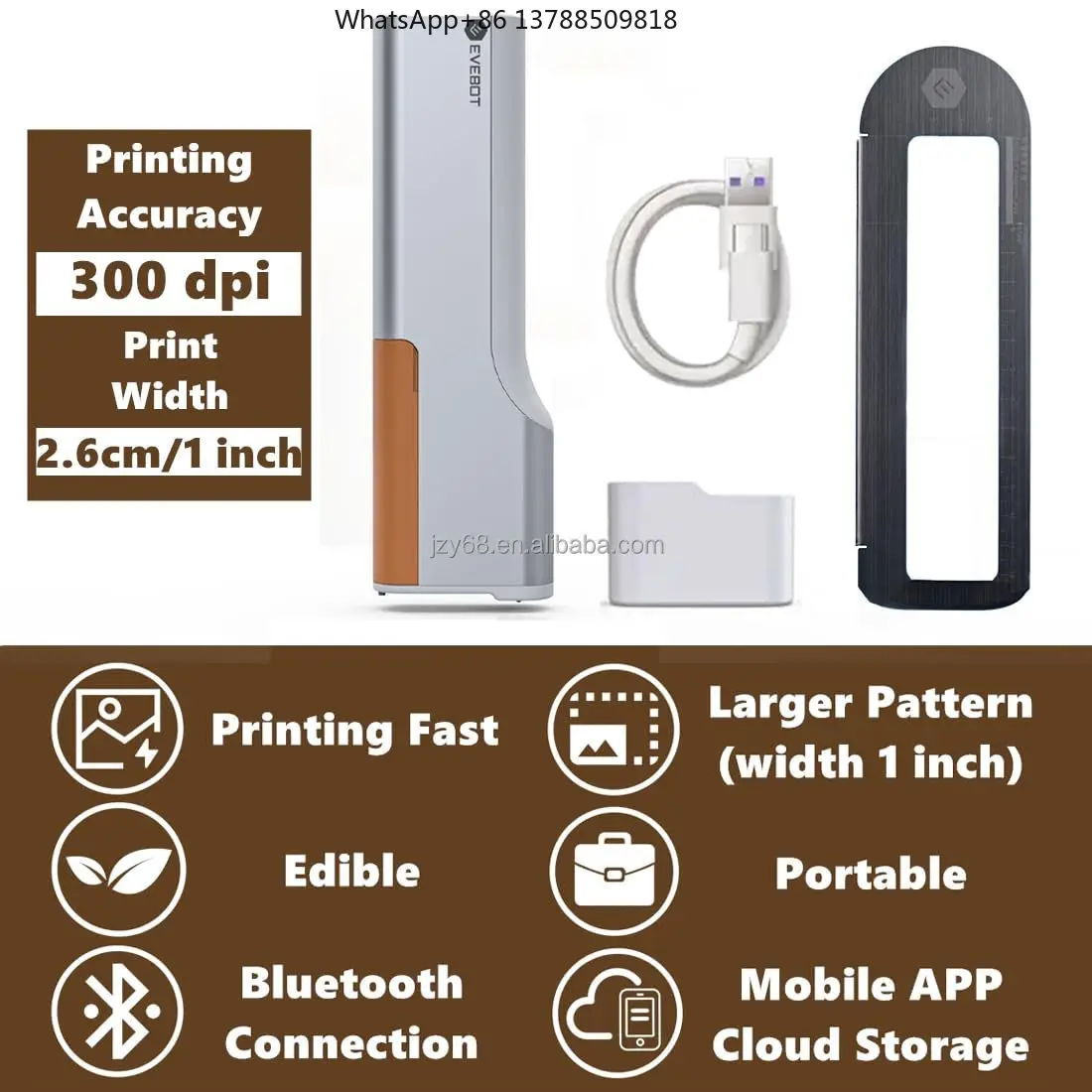 EVEBOT Printpen Handheld 3d Food Print Pen DIY Cake Printer Edible Food Printing Machine for Bread Coffee Latte Art view 6