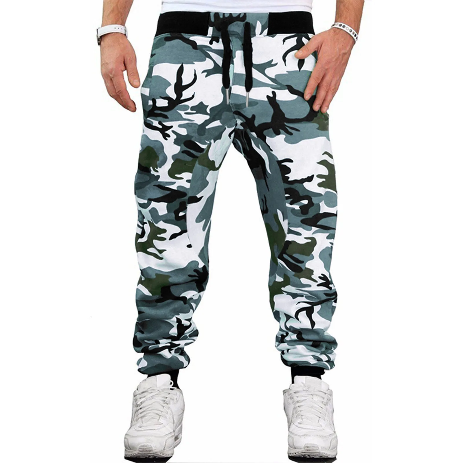 Pantalones de chándal de camuflaje para hombre, Joggers Harem sueltos, ropa de calle informal, pantalones Harem que combinan con todo, pantalones de moda de talla grande, Primavera