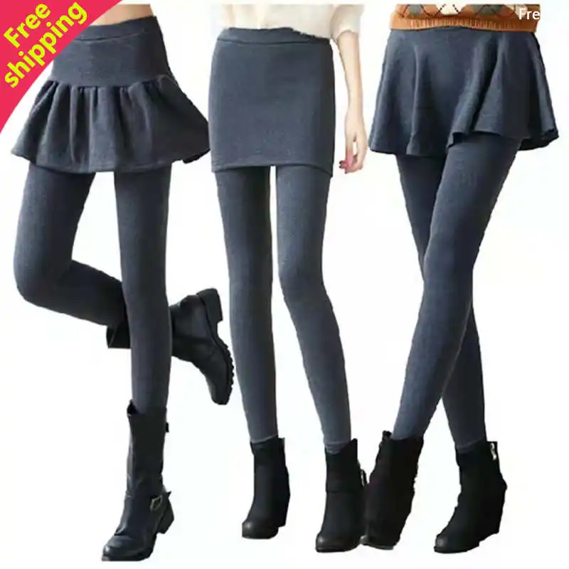 

plus Size Women's Skirts Leggings Long Pants Big Size Base Layer Pants Casual Print Nylon Cotton Elastic Waist Zipper Sle