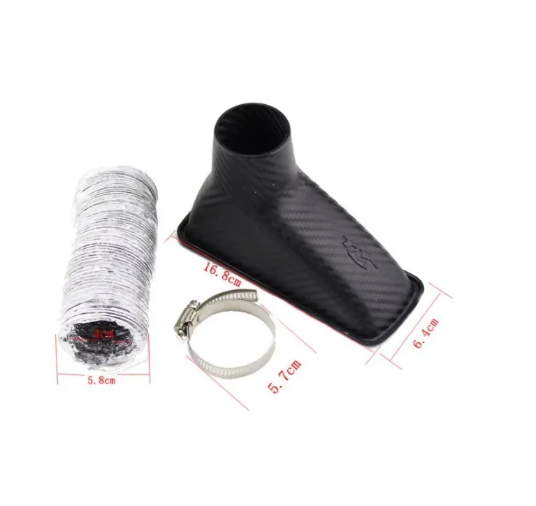 Carbon Fiber Pattern Air Inlet Car Air Intake Duct Air Outlet Universal