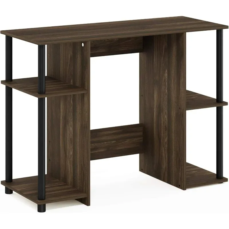 Nordic Minimalist Wooden Computer Study Desk Walnut/Black