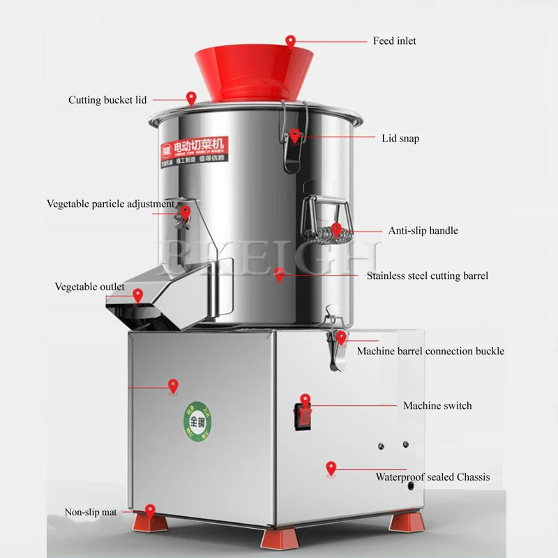 Broyeur de légumes en forme de cœur, centre commercial électrique de remplissage d'aliments, hachoir à viande commercial multifonctionnel