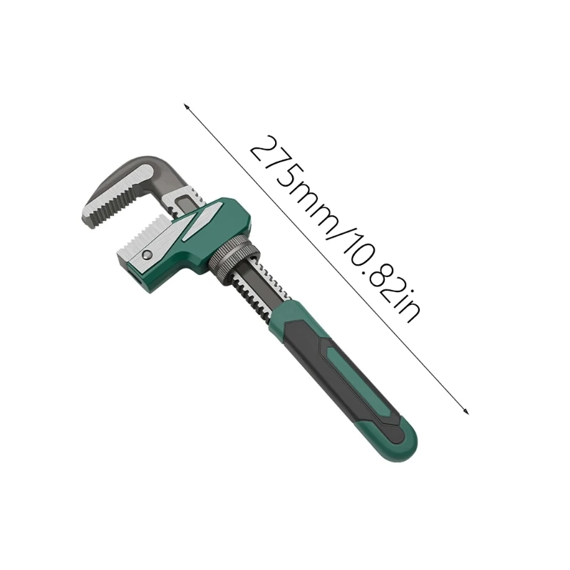 Ergonomic Quick Action Pipe Wrench for Professional and Home Use on Various Pipe Sizes