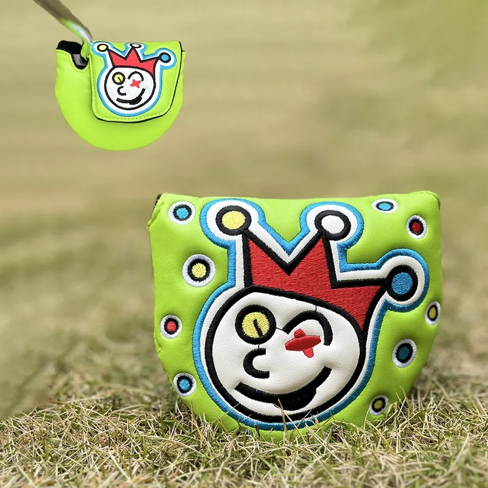 

Clown Print Golf Head Cover Reinforced Half-Moon Protector for Putters & Hybrids Driving Range Essential