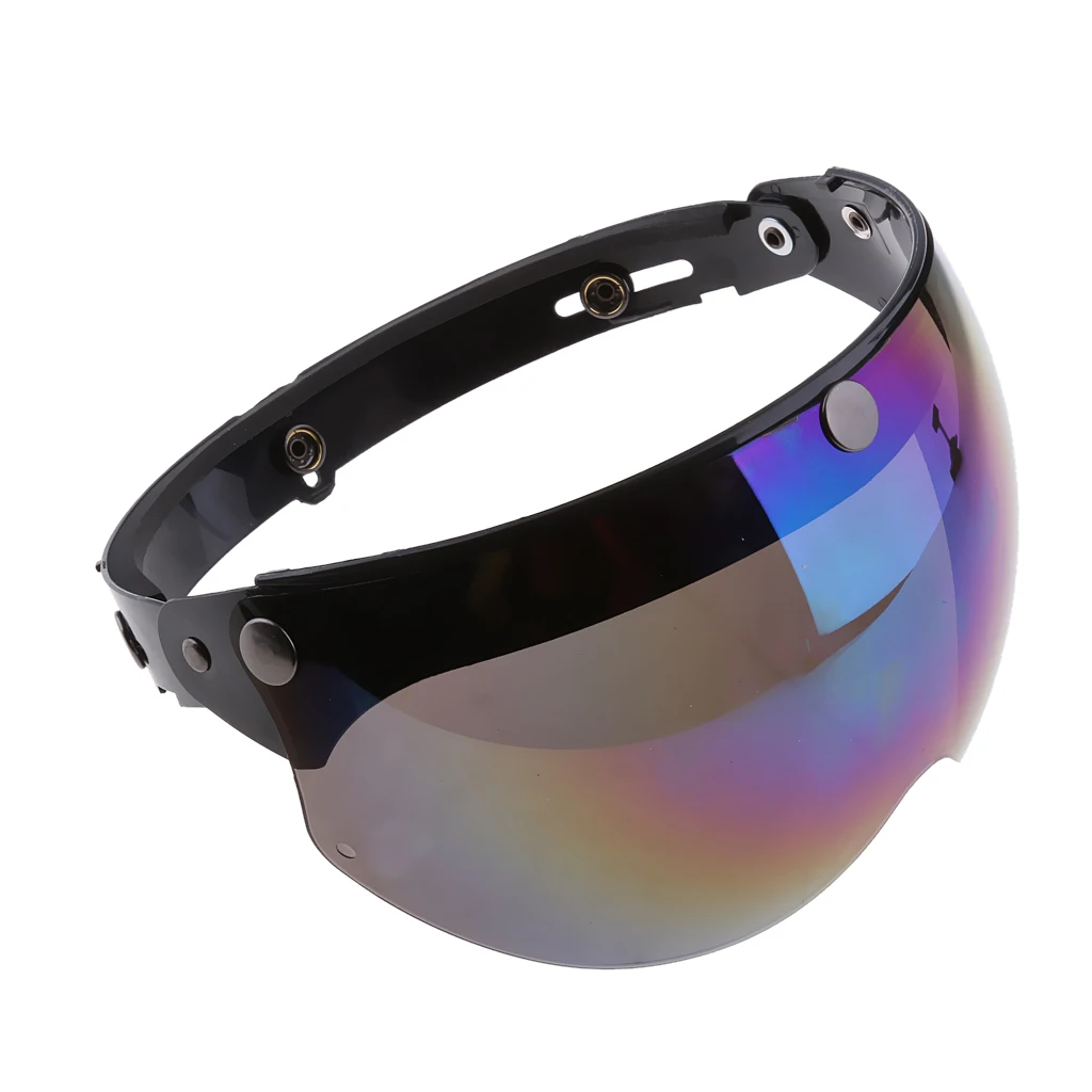 

Adjustable Motorcycle Helmets 3 Snap Flip Up Visor Face Shield Lens 3/4 Open Face Motorcycle Helmet Flip Up Visor
