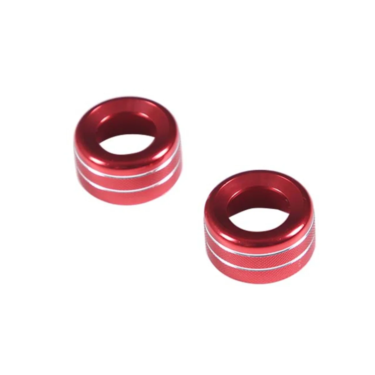 For Toyota   2007-2013 Aluminum Alloy Central Control Volume Knob Ring Cover Interior Accessories - Red