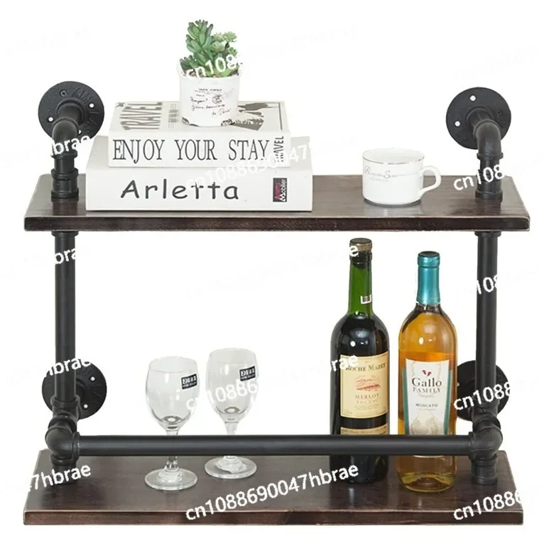 

Floating shelves Wooden double shelves Country farmhouse Piping Industrial storage Bookshelves Walls Wine shelves