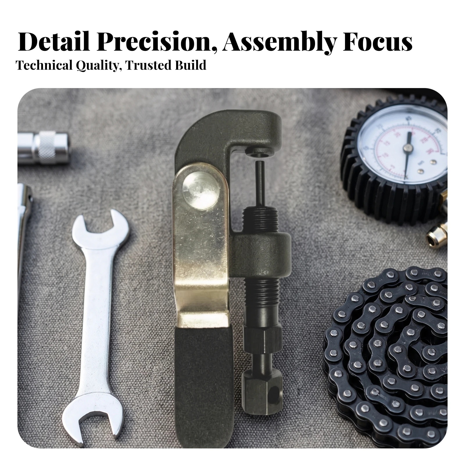 Chain Breaker with Hex Key Ergonomic Chain Breaker Heavy-Duty Sturdy for Motorcyclists, Motorcycle Maintenance, Garage