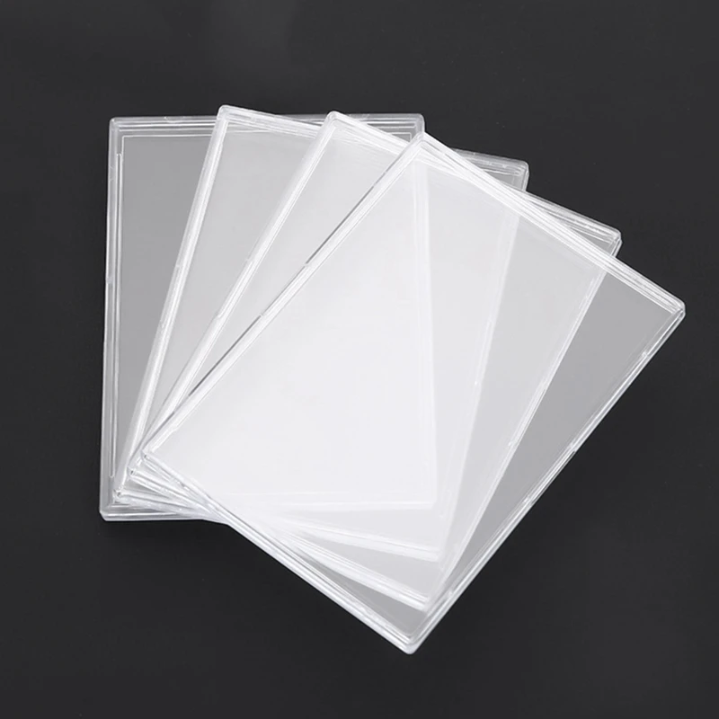 20PCS Cards Sleeves Hard Plastic Card Protector  Clear Card Trading Card Holder Card Protector Transparent