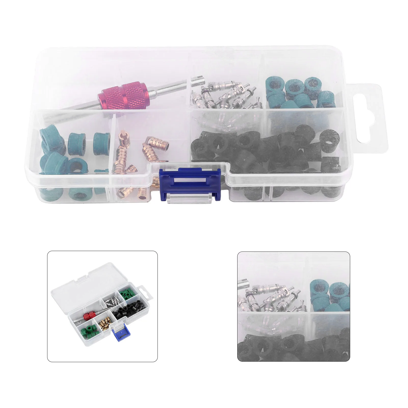 طقم أدوات إصلاح تكييف الهواء ، النوى صمام ، جوانات خرطوم ، أدوات مفتاح صمام تتحمل ، ج ، 71 قطعة ، 50 قطعة