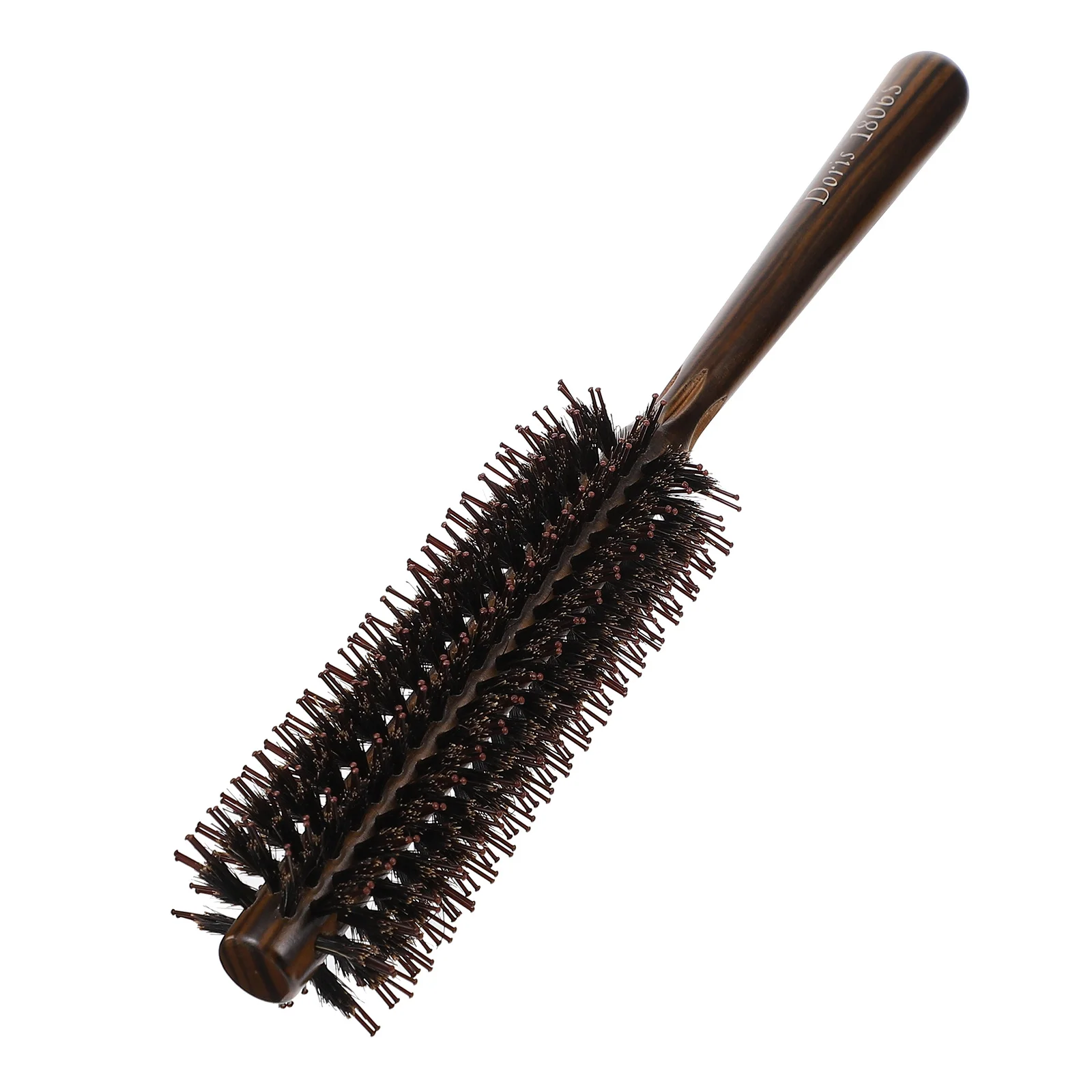 

Quality Wood Handle Hair Styling Comb Round Bristle Brush Unbreakable Lightweight Smooth Comfortable Scalp Massage Detangling