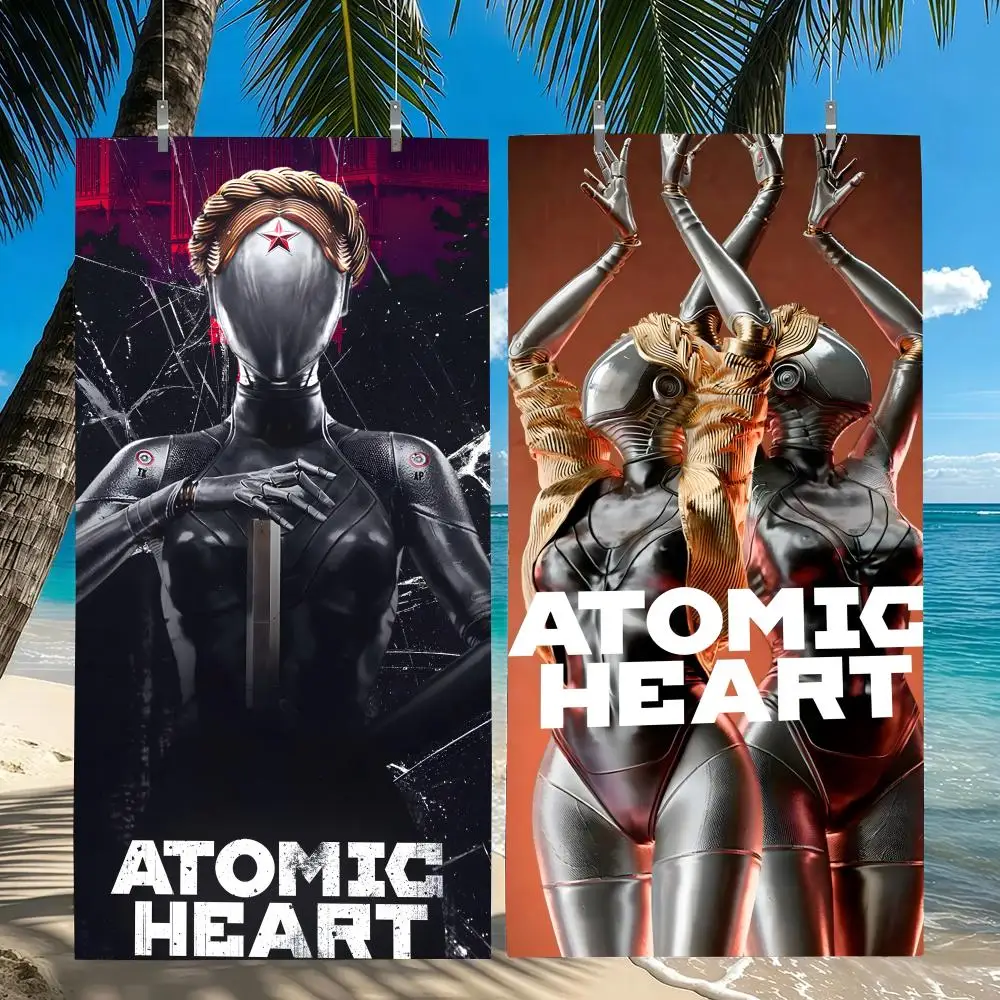 Game A-Atomic Heart Towel Towel Beach Towel Oversized Quick Dry Towel Absorbent Soft Swim BeachTowels for Men Women