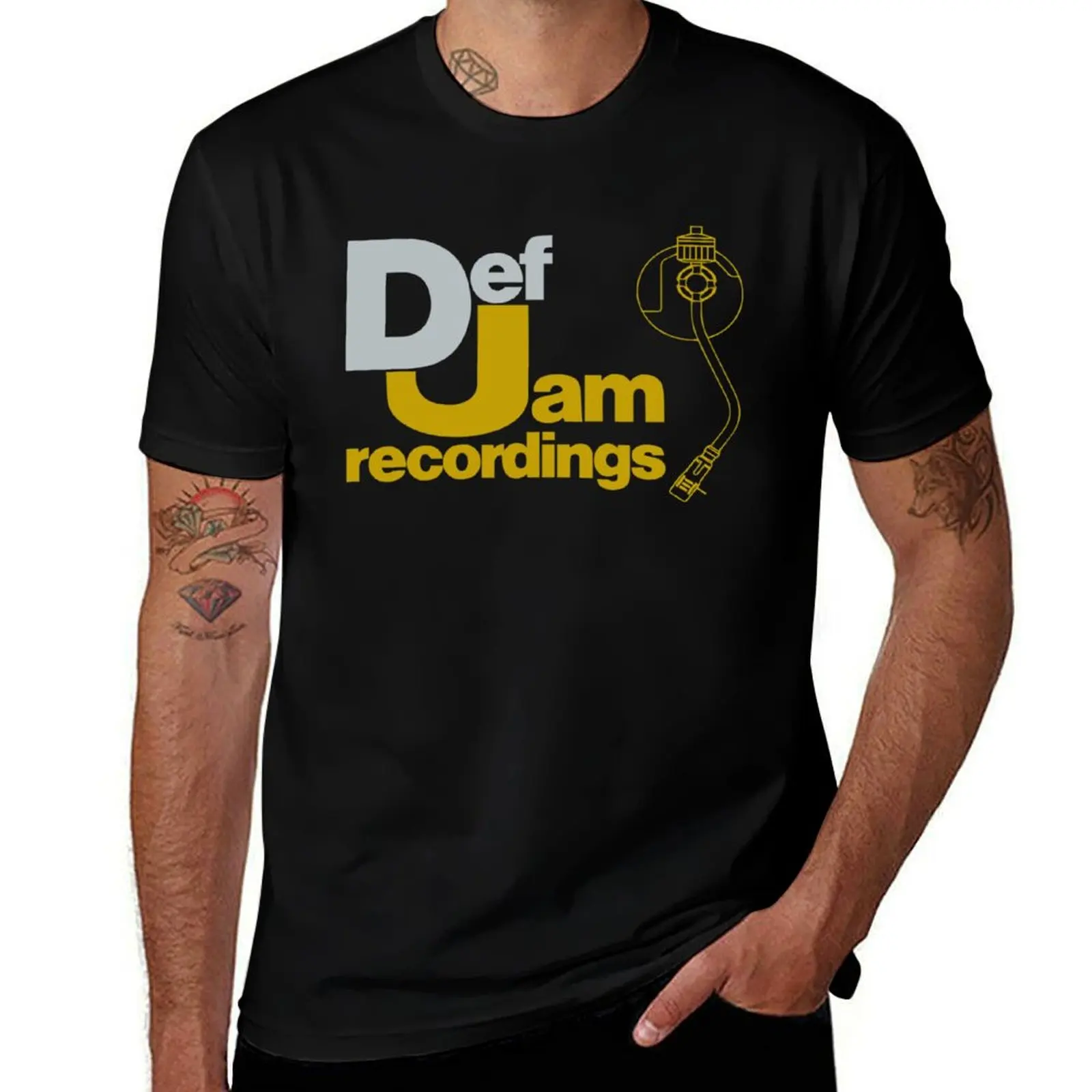 DJ Recordings RAP Print T-Shirt customizeds graphics mens fashion