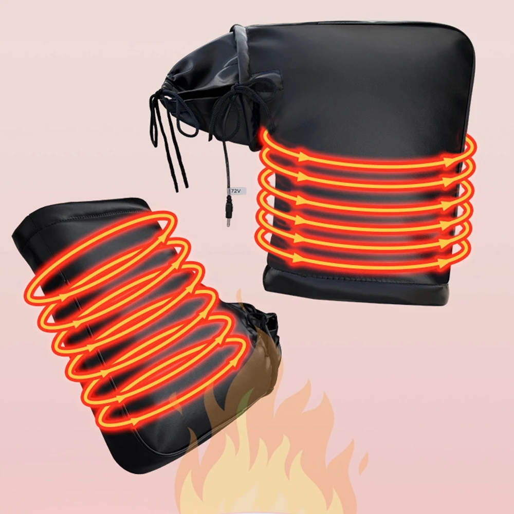 

Руль с электрическим подогревом, термонагреваемый чехол на руль, зимние теплые водонепроницаемые перезаряжаемые перчатки с подогревом для езды на мотоцикле