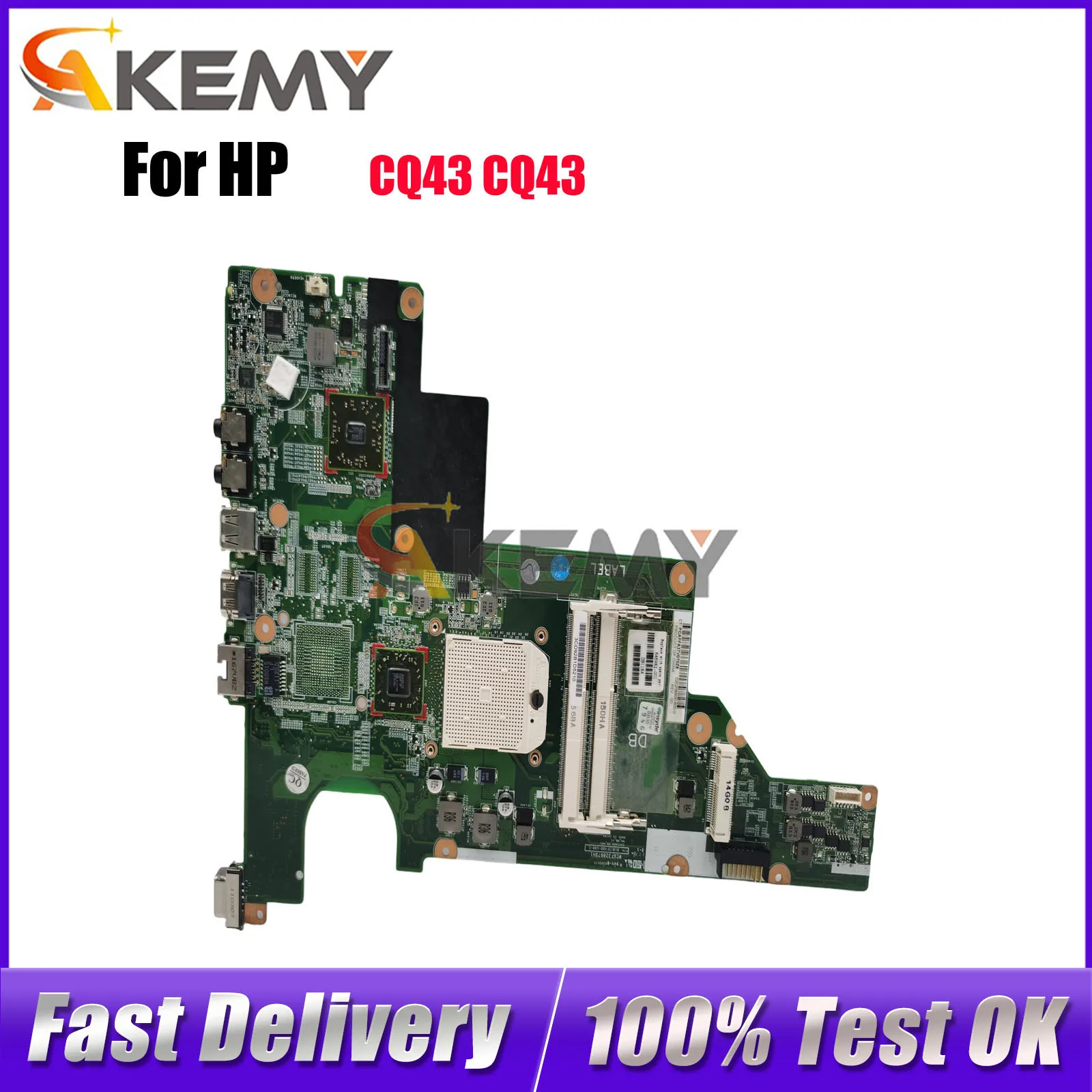 

For HP 430 630 631 CQ43 CQ57 Laptop Motherboard 646981-001 646982-001 HM65 DDR3 DIS Tested OK