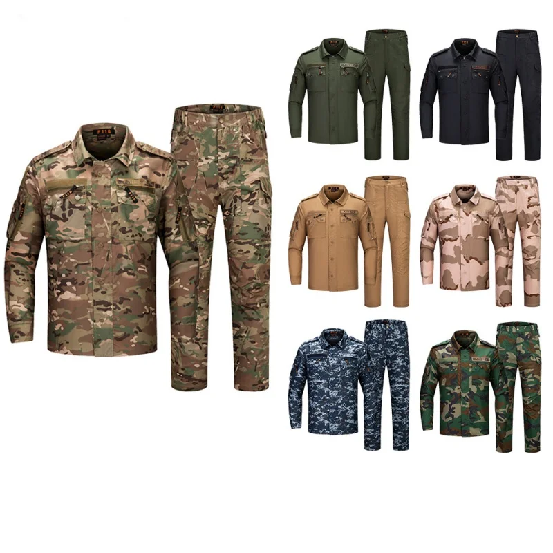 

Camouflage Combat Uniform Tactical Suit Men Outdoor Tactics Shirt Pants Hunting Clothes Field Training Airsoft Ghillie Suit