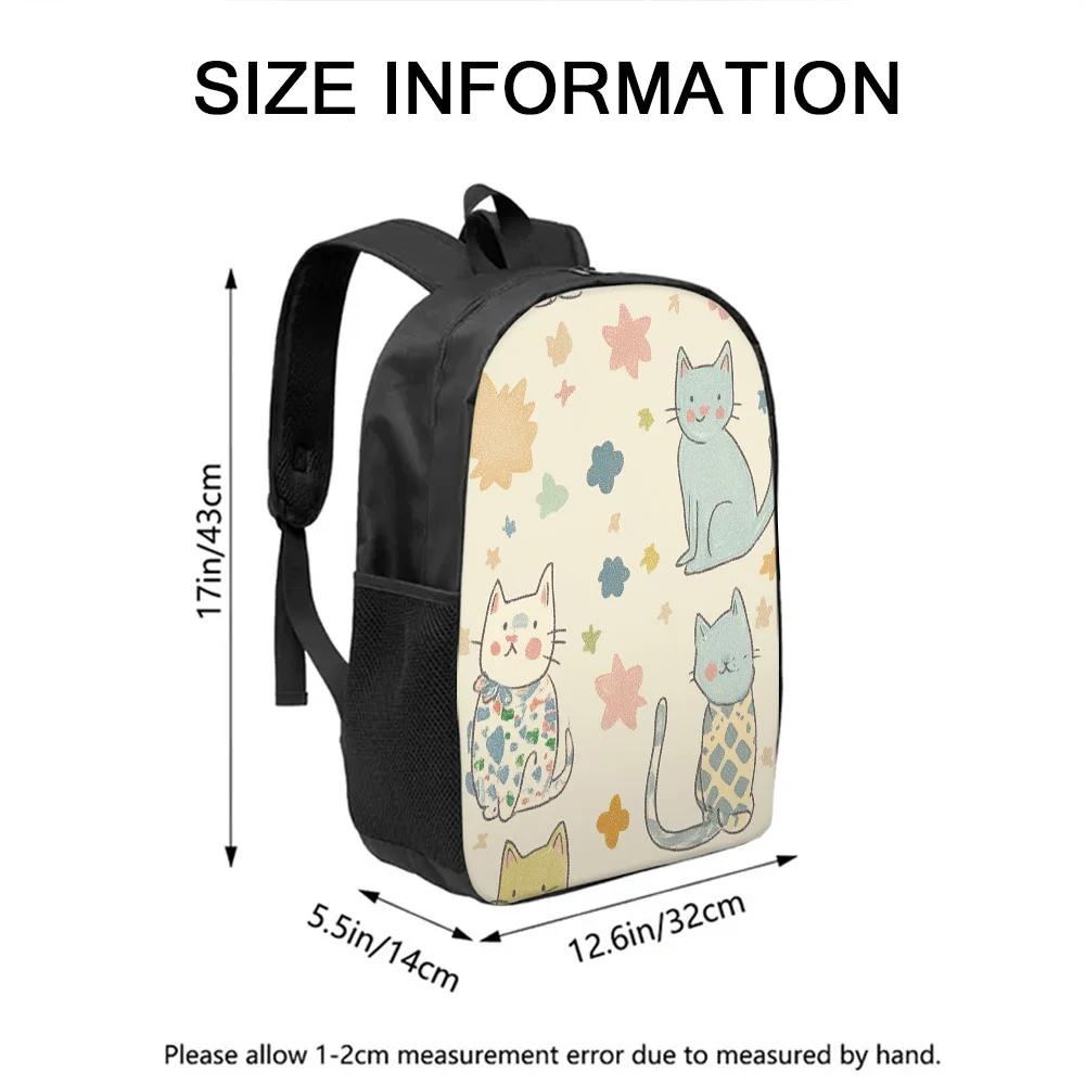 

1 cute cat face backpack with cat paw print and ear pattern - lightweight schoolbag for teens and young adults - stylish pet