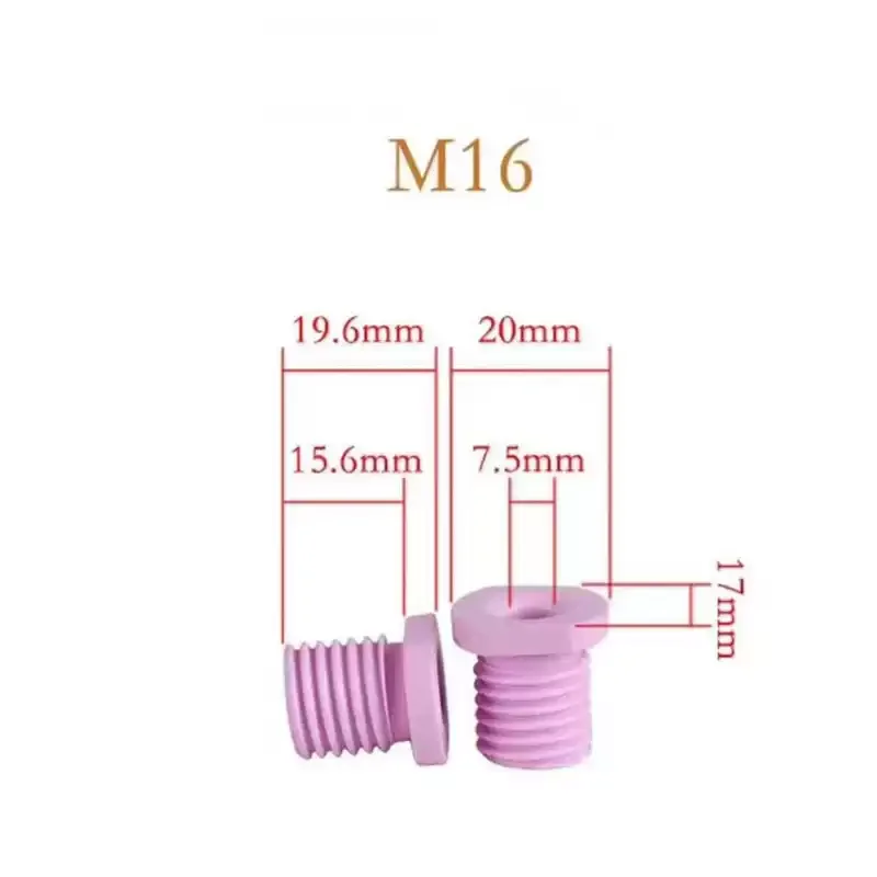 10Pcs Threaded Hollow Ceramic Nuts, Porcelain Thread Eyelet Industrial Insulating Ceramic Hardware Components