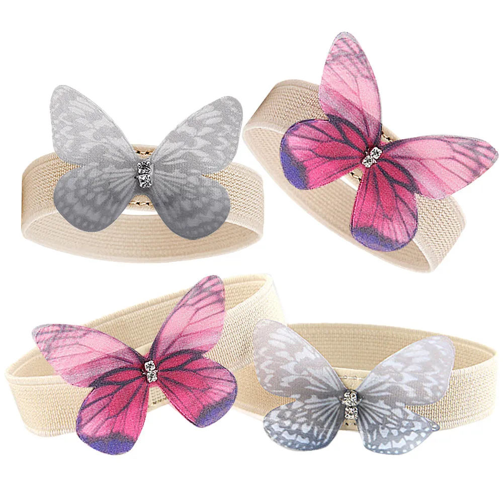 

2Pairs Butterfly Shoe Straps for Sandals Elastic Heel Straps Women Replaceable Ankle Bands Decorative Stretchy Laces for High