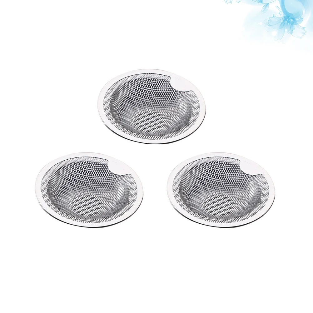 

3Pcs Stainless Steel Sink Filter Net Heavy Duty Drain Strainer for Clog Prevention in Bathroom Kitchen Washbasin