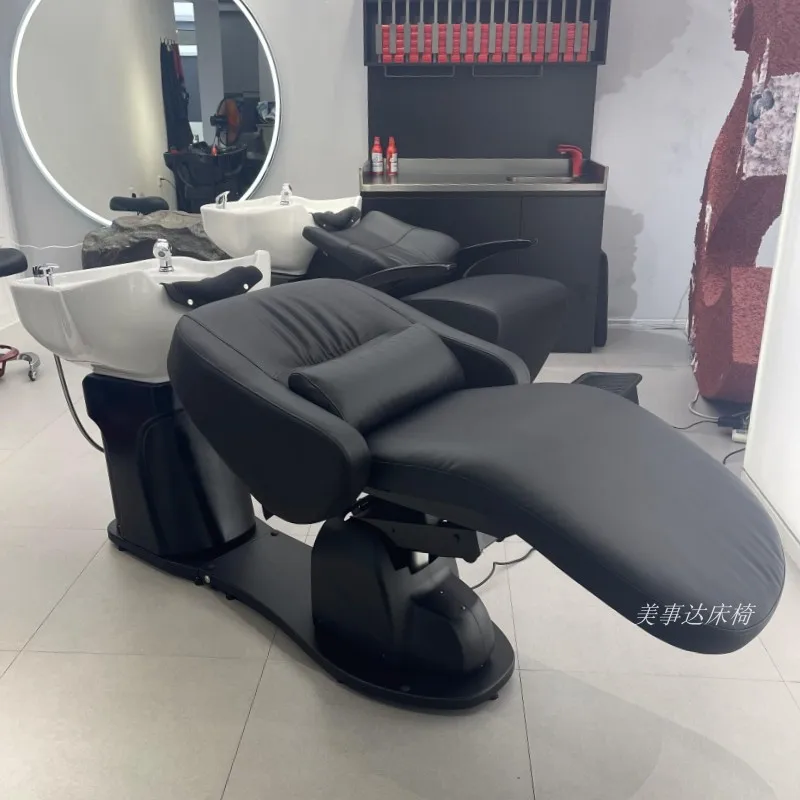 Rotary sitting Japanese semi-full lying flush bed for hair salon