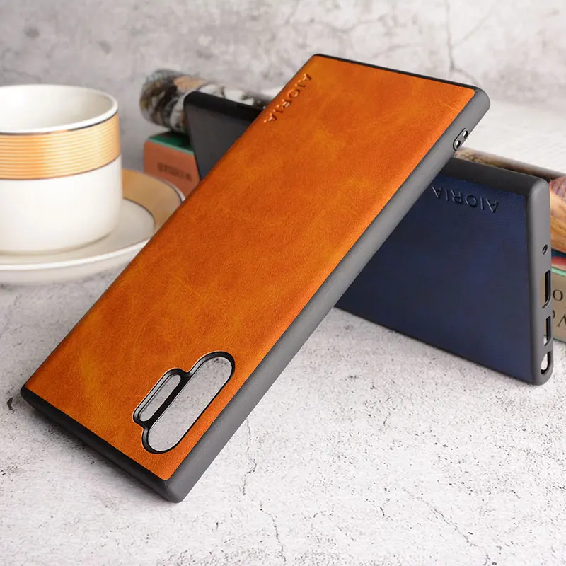Case for Samsung Galaxy Note 10 Plus Lite coque Luxury Vintage TPU leather Skin cover for samsung note 10 plus case funda capa