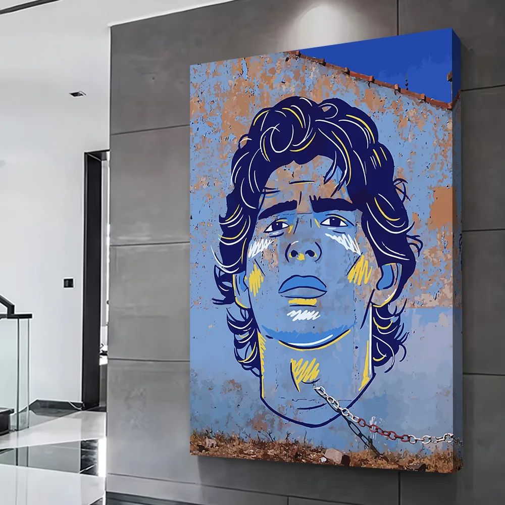 Football Player Soccer Printing Poster Custom Pictures Wall Art Canvas Painting Gift for Wand Deko Gamer Decoration Home Decor