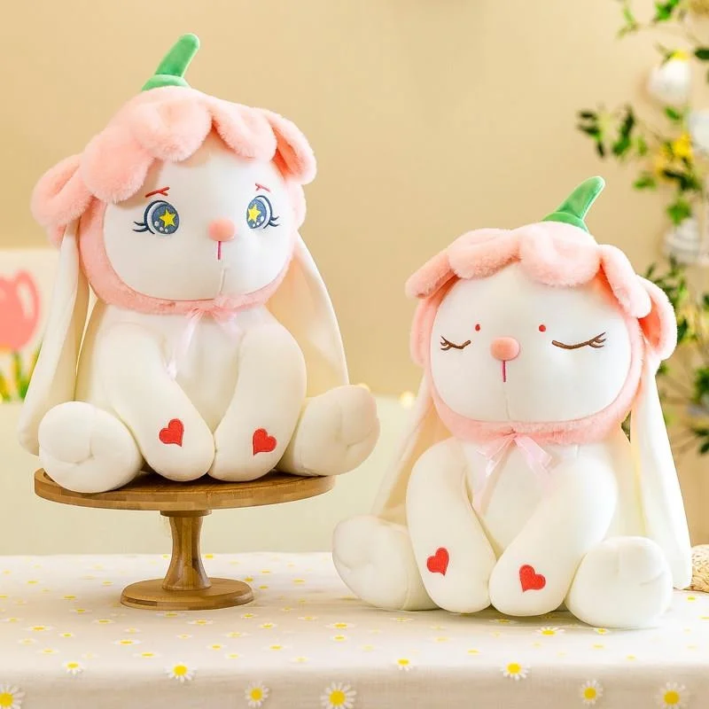 

Cute Little Rabbit Plush Toy Sleeping Pillow Children Girls Gift Soothing Soft Stuffed Animal Doll Baby Toddler EVA Material