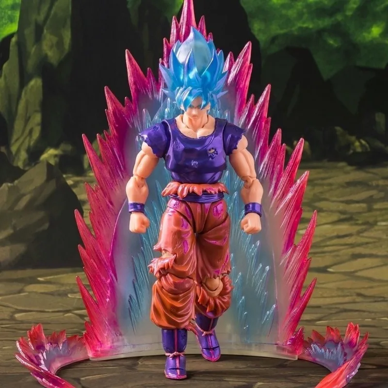 

SHF Super Blue Wukong Battle Damage Form Dragon Ball Handmade Extreme Breakthrough Sparkle Soul Fighting Limited Edition Model