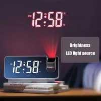 Multi-function New Electronic Alarm Clock Watch Simple Luminous Digital Projection Clock Large Screen Mute Projection Creative