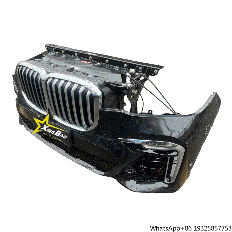 Car Bumpers New Body Kit Front Rear Lip Side Rear Ddiffuser Side Skirts for X7 G07 Black Warrior Style Front Bumper
