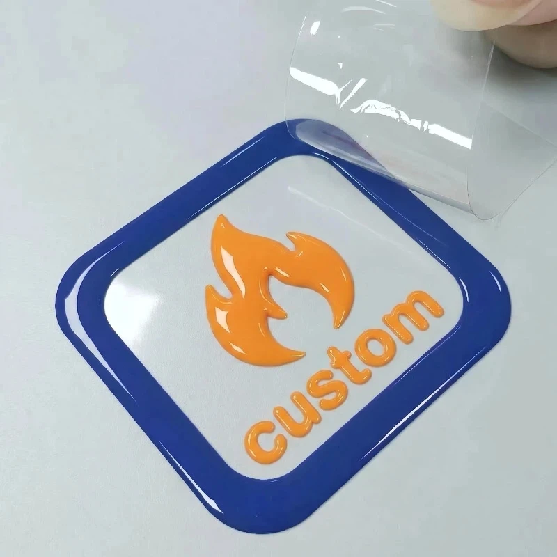 50 Stück Aufkleber Benutzerdefinierte Sticker Logo Personalisierte Transferaufkleber 3D Hochzeits-Etiketten UV DTF Maßgefertigte Wasserfeste Firmenmarke