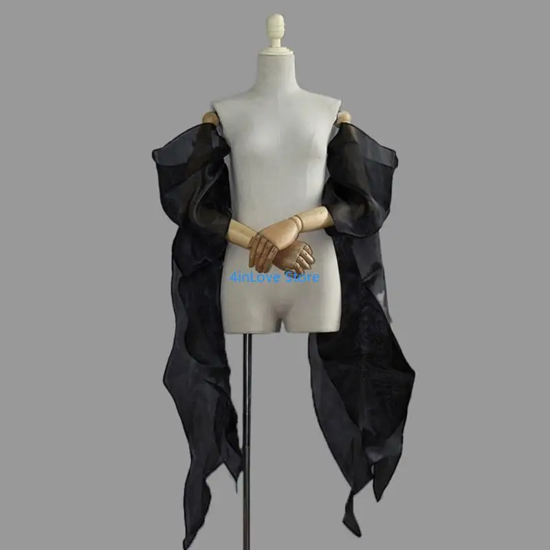 

T4MD Элегантные плавающие ленты с прозрачными рукавами покрывают съемный свадебный аксессуар