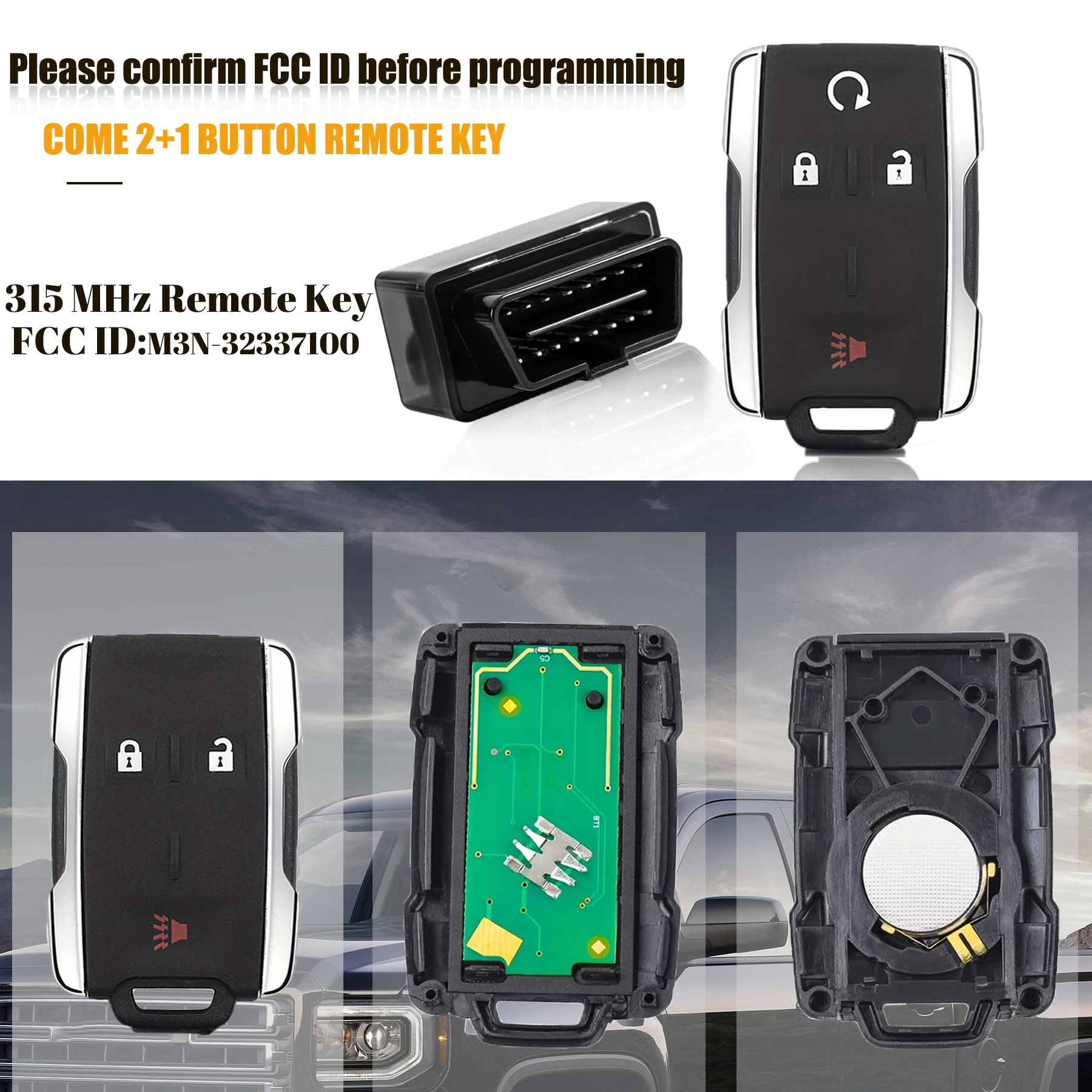 OBD Key fob Programmer Tool For GMC and Chevrolet Car Fobs DIY Kit Compatible with Keyless Entry Remote