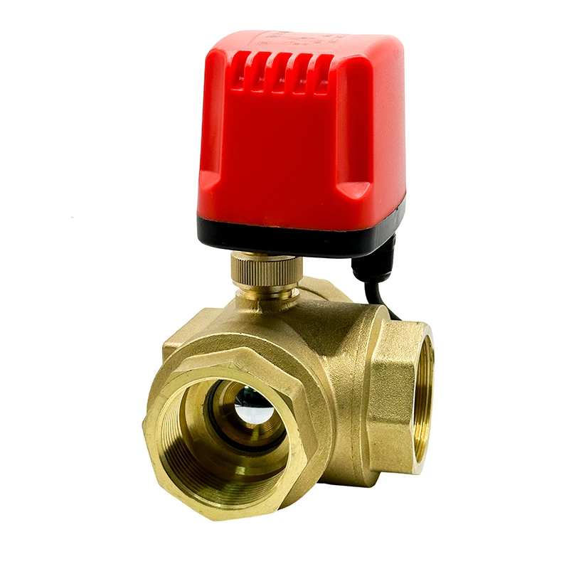 

1-1/2“ 3 Way Waterproof Motorized Ball Valve Electric Ball valve Brass Ball Valve Three Line Or Two Line