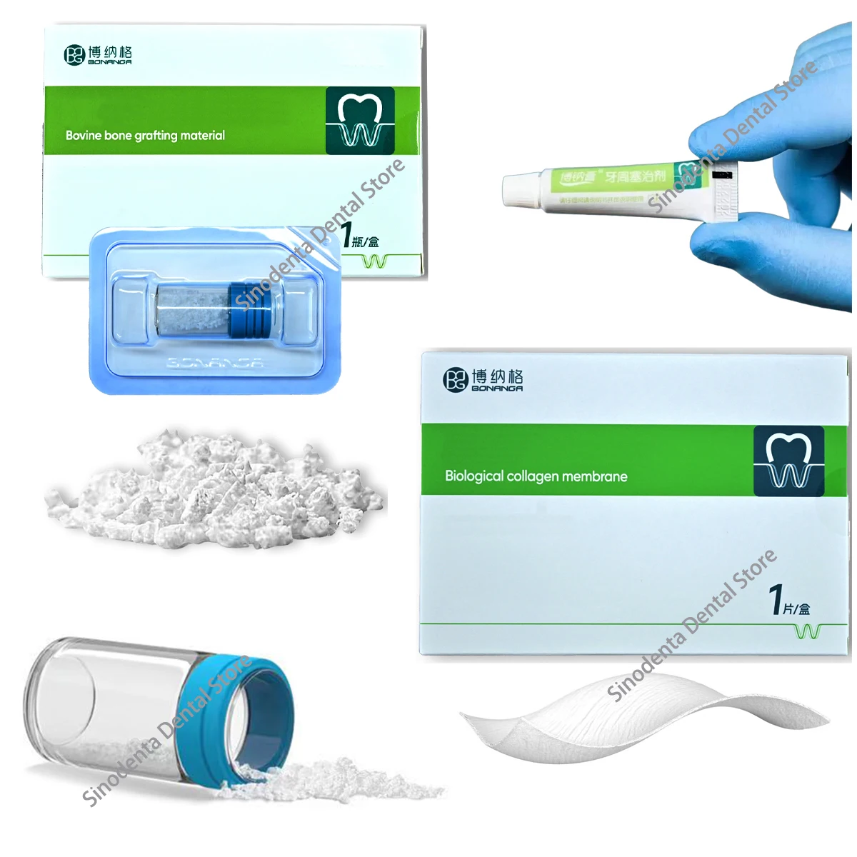 Dental Surgical Collagen Sponge/Periodontal Tissue Regeneration GBR Biolayer Membrane Oral Bone Filling Material 0.25 for Clinic
