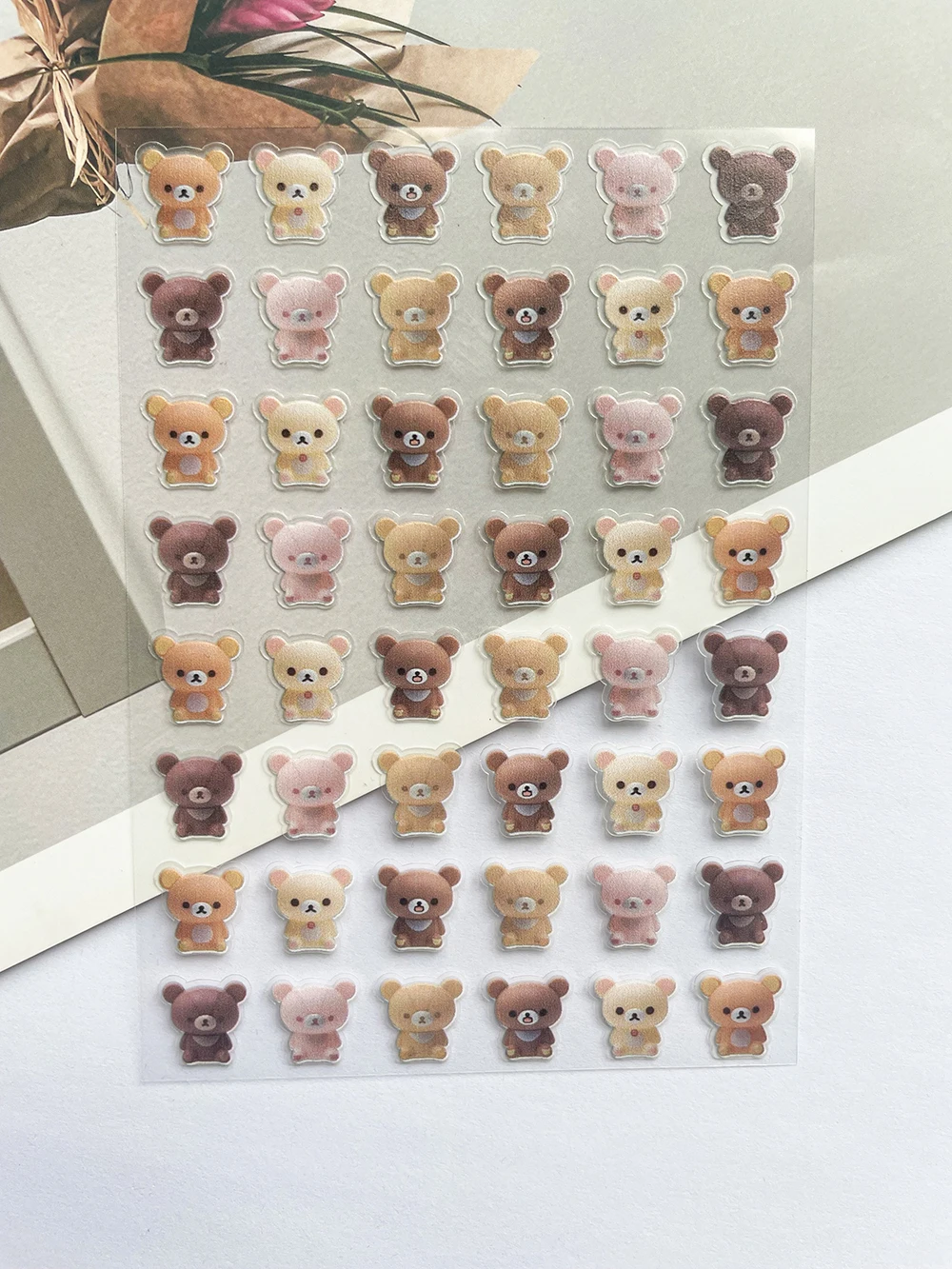 صغيرة لطيف Rilakkuma الخبز Diy بها بنفسك علامات الأمتعة ملصقات مسمار الفن حقيبة سجل القصاصات كتيب الهاتف المحمول قذيفة ملصق مضاد للمياه