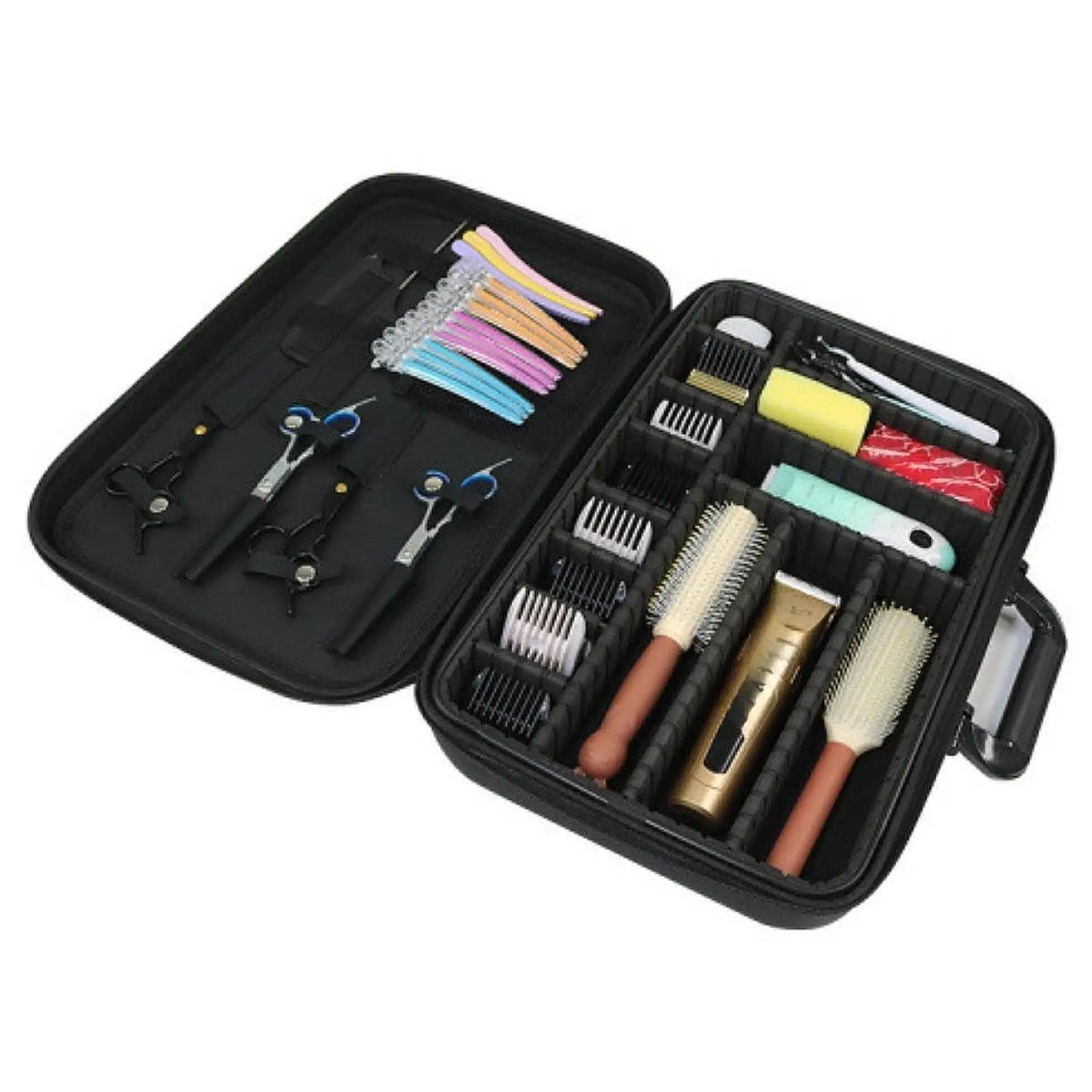 Tas Penata Rambut Partisi Dapat Dilepas Kain Oxford Kotak Tukang Cukur Kapasitas Besar