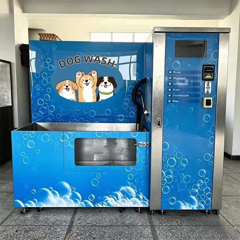 Large box-type dog and pet feline bathtub, integrating washing, rinsing and drying functions, professional-grade dog washing