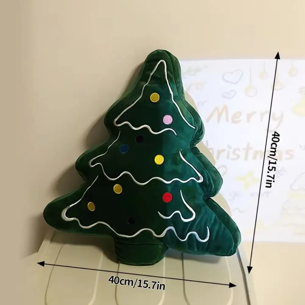 Soft Christmas Tree Sofa Cushion Skin-friendly 3D Shaped Christmas Tree Comfortable Cartoon Christmas Day Decorative Pillow